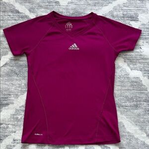 Adidas Magenta Climalite Sports Tee